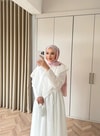 HR-121H&R ButikQu-Gazel Elbise Beyaz
