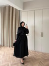 HR-0163H&R ButikQu-Kewi Modal Elbise Siyah