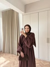 HR-0174H&R ButikQu- Olivia Elbise Acı Kahve