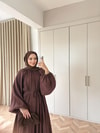 HR-0174H&R ButikQu- Olivia Elbise Acı Kahve