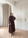 HR-0174H&R ButikQu- Olivia Elbise Acı Kahve