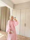 HR-0174H&R ButikQu- Olivia Elbise Pembe