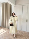 HR-0174H&R ButikQu- Olivia Elbise Sarı