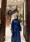 elbs-1522H&R ButikSamir Şifon Elbise Saks Mavisi