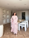 HR-1187H&R ButikSov- Ada Katkat Elbise Pudra