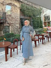 ELB-106H&R ButikTB-Büşli Kot Elbise Mavi