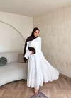 HR-0798H&R ButikTB - Erwa Kolu ıspanyol Elbise Beyaz