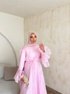 HR-0798H&R ButikTB - Erwa Kolu ıspanyol Elbise Pembe