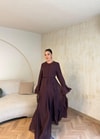 HR-0798H&R ButikTB - Erwa Kolu ıspanyol Elbise Mürdüm