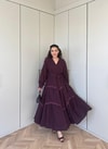 HR-0934H&R ButikTB - Püskül Detaylı Elbise Mürdüm