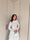 HR-0465H&R ButikTB-Şöbiyet Ponpon Elbise Beyaz