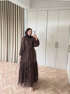 HR-1288H&R ButikTB - Ülama Modal Elbise Kahve