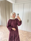 HR-1288H&R ButikTB - Ülama Modal Elbise Mürdüm
