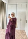 HR-1288H&R ButikTB - Ülama Modal Elbise Mürdüm