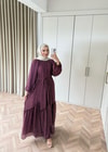 HR-1288H&R ButikTB - Ülama Modal Elbise Mürdüm