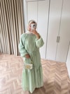 HR-1288H&R ButikTB - Ülama Modal Elbise Yeşil