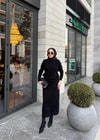ELB-023H&R ButikTP-Üla Üst Pelerinli Triko Elbise Siyah