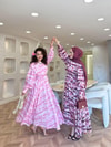 elbs-1708H&R ButikYıldız Desenli Elbise Pembe