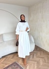 ELB-084H&R ButikZişa Elbise Beyaz