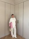 HR-2724H&R ButikPls- Yase Eşofman Takımı Beyaz
