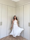 HR-1223H&R ButikMıs- Modal Etek Beyaz