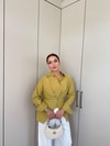 HR-1481H&R ButikDuq- Gişa Ön Düğmeli Gömlek Yağ Yeşili