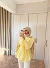 HR-0969H&R ButikDuq- Rewa Yan Düğmeli Gömlek Sarı