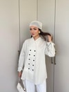 HR-1058H&R ButikHot- Ela Ön Düğmeli Gömlek Açık Bej