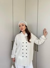 HR-1058H&R ButikHot- Ela Ön Düğmeli Gömlek Açık Bej