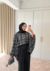 HR-2890H&R ButikQu- Kare Desen Oduncu Gömlek Antrasit