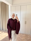 HR-2760H&R ButikTB - Aşli Oversize Gömlek Mürdüm