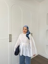 GMLK-458H&R ButikVual Katkat Gömlek Koyu Beyaz
