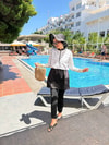 HR-1240H&R ButikEk - Puantiyeli Mayo Beyaz