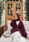 HR-3107H&R ButikHat- Alt Kat Kat Hırka Mürdüm