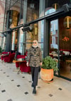 HIRKA-82H&R ButikLeopar Gold Düğmeli Hırka