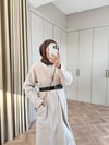 HIRKA-119H&R ButikMIS-Zew Uzun Hırka Bej