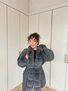 HIRKA-101H&R ButikPera Kürk Detaylı Hırka Antrasit