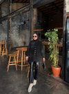 HR-3440H&R ButikTb- Hewa Altı Kat Hırka Siyah