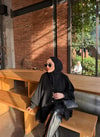 HR-3440H&R ButikTb- Hewa Altı Kat Hırka Siyah