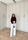 İCK-46H&R ButikBüzgülü Body İçlik Kahve