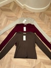 HR-007H&R ButikMuadil Düz Uzun Kollu İçlik Bordo