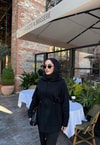 KP-14H&R ButikLane Fermuarlı Triko Kap Siyah