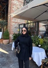 KP-14H&R ButikLane Fermuarlı Triko Kap Siyah