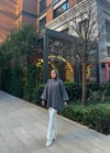 535H&R ButikFermuarlı Sweat Model Triko Kazak Gri