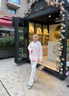 KAZK-598H&R ButikMB-Eco Çizgili Triko Kazak Pembe