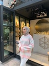 KAZK-598H&R ButikMB-Eco Çizgili Triko Kazak Pembe