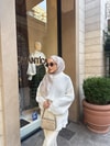 KAZK-605H&R ButikMB-Eco Düz Triko Kazak Beyaz