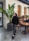 HR-3533H&R ButikMix- Dantel Detaylı Triko Kazak Siyah