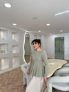 KAZK-574H&R ButikPiliseli Çelik Örme Kazak Çağla Yeşili
