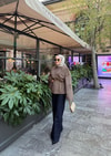KAZK-608H&R ButikPo-Neva İspanyol Kol Kazak Kahve